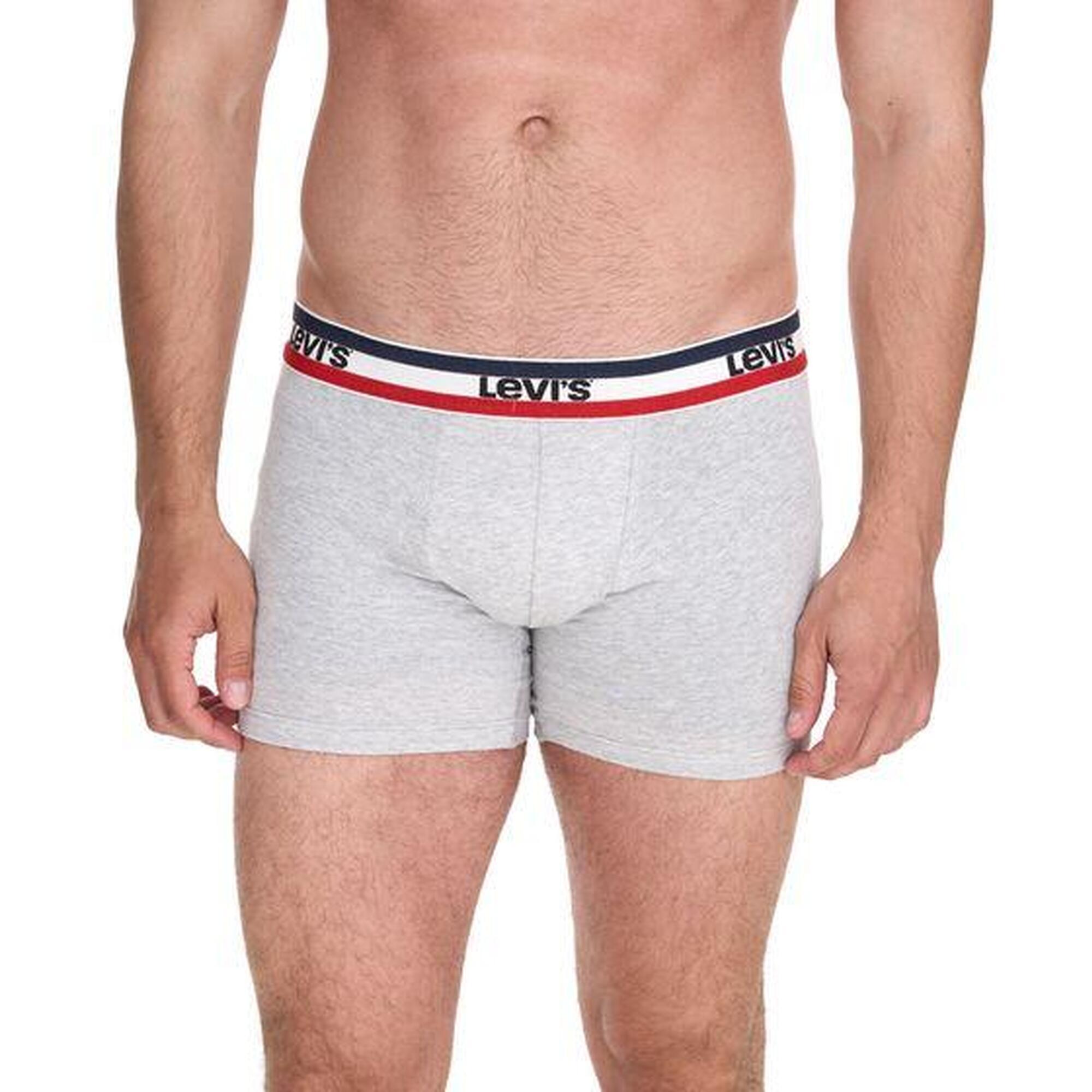 Bokserki majtki męskie Levi's Boxers 5-Pack czarne szare bawełna