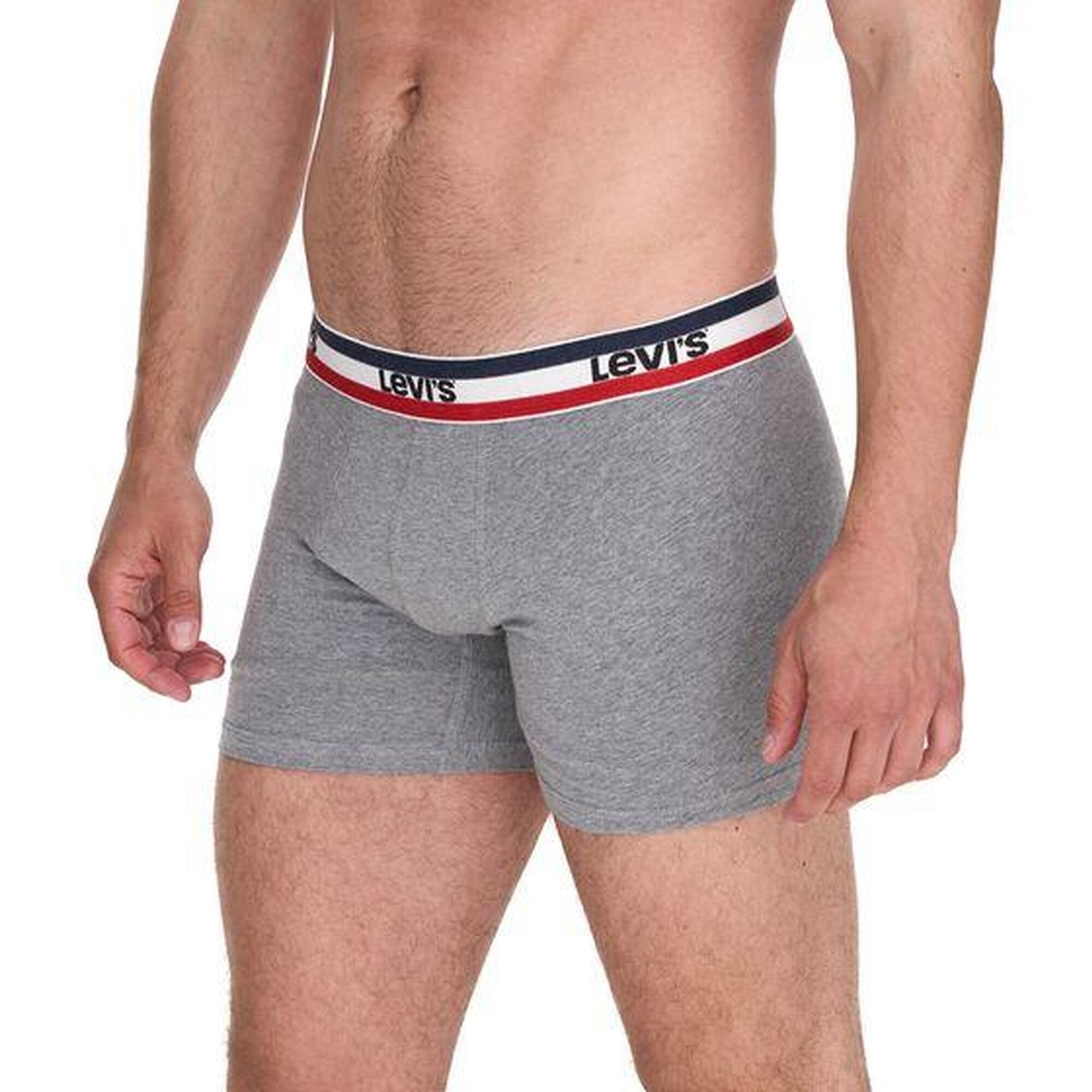 Bokserki majtki męskie Levi's Boxers 5-Pack czarne szare bawełna