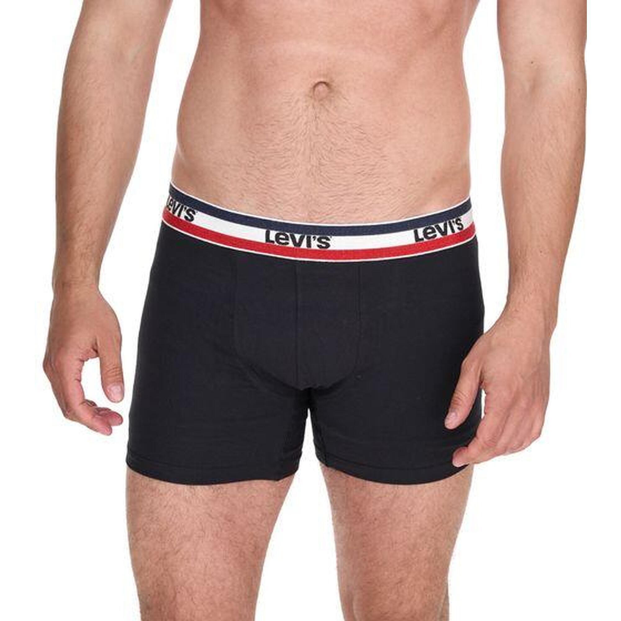 Bokserki majtki męskie Levi's Boxers 5-Pack czarne szare bawełna