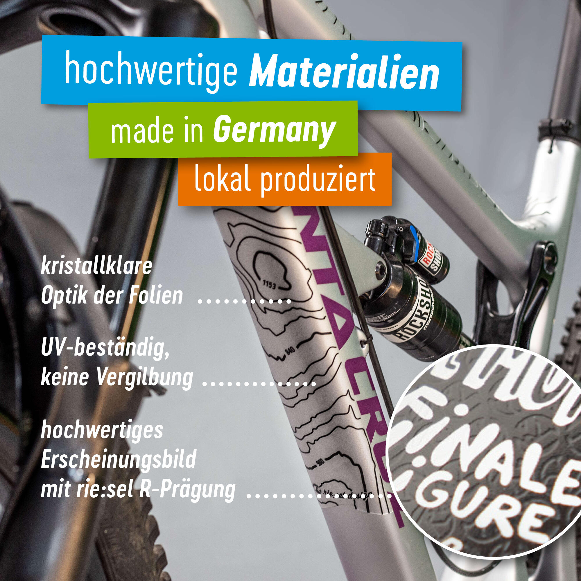 Zestaw folii ochronnej na ramę Riesel Design Frame:Guard Hohenlinien 4/7