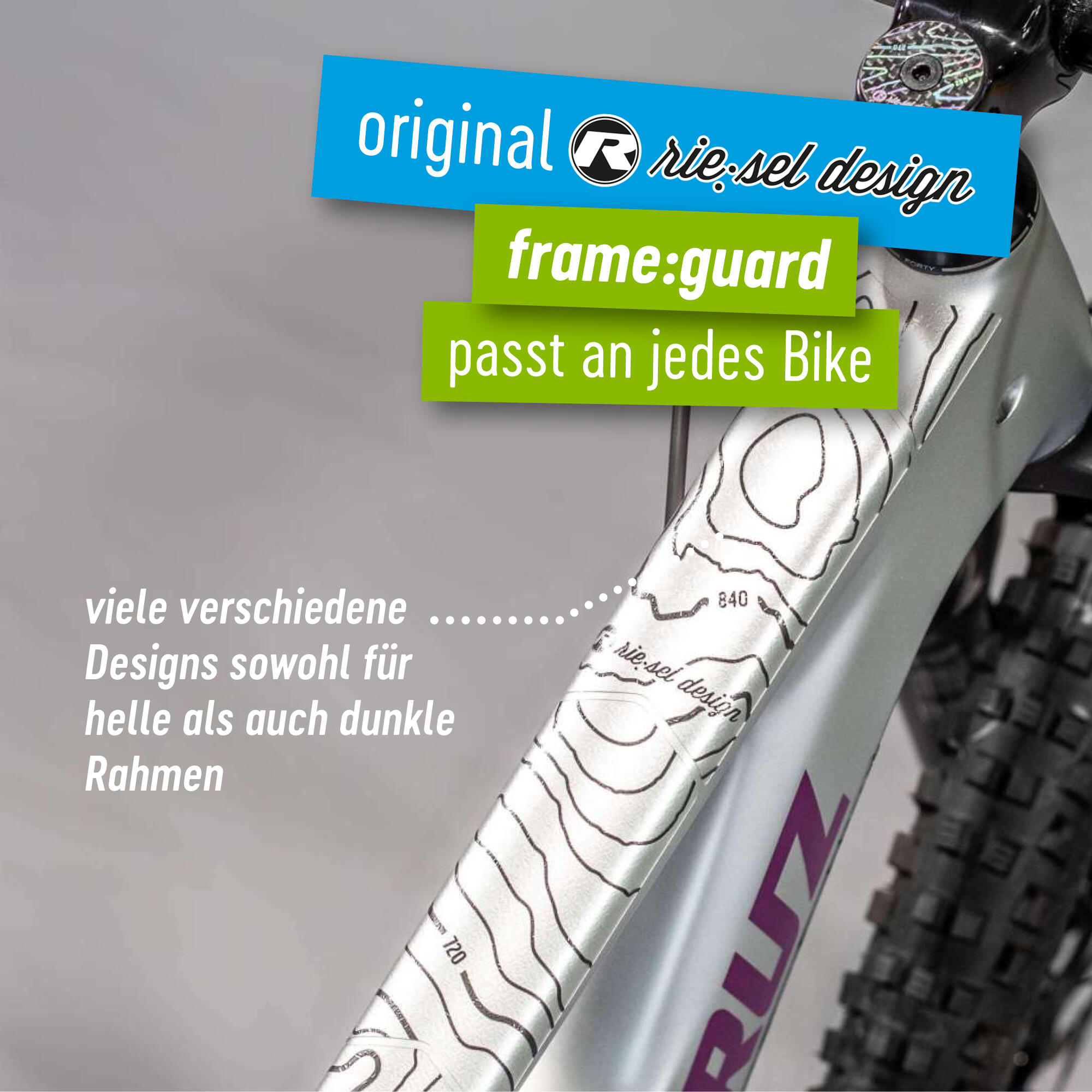 Zestaw folii ochronnej na ramę Riesel Design Frame:Guard Hohenlinien 2/7
