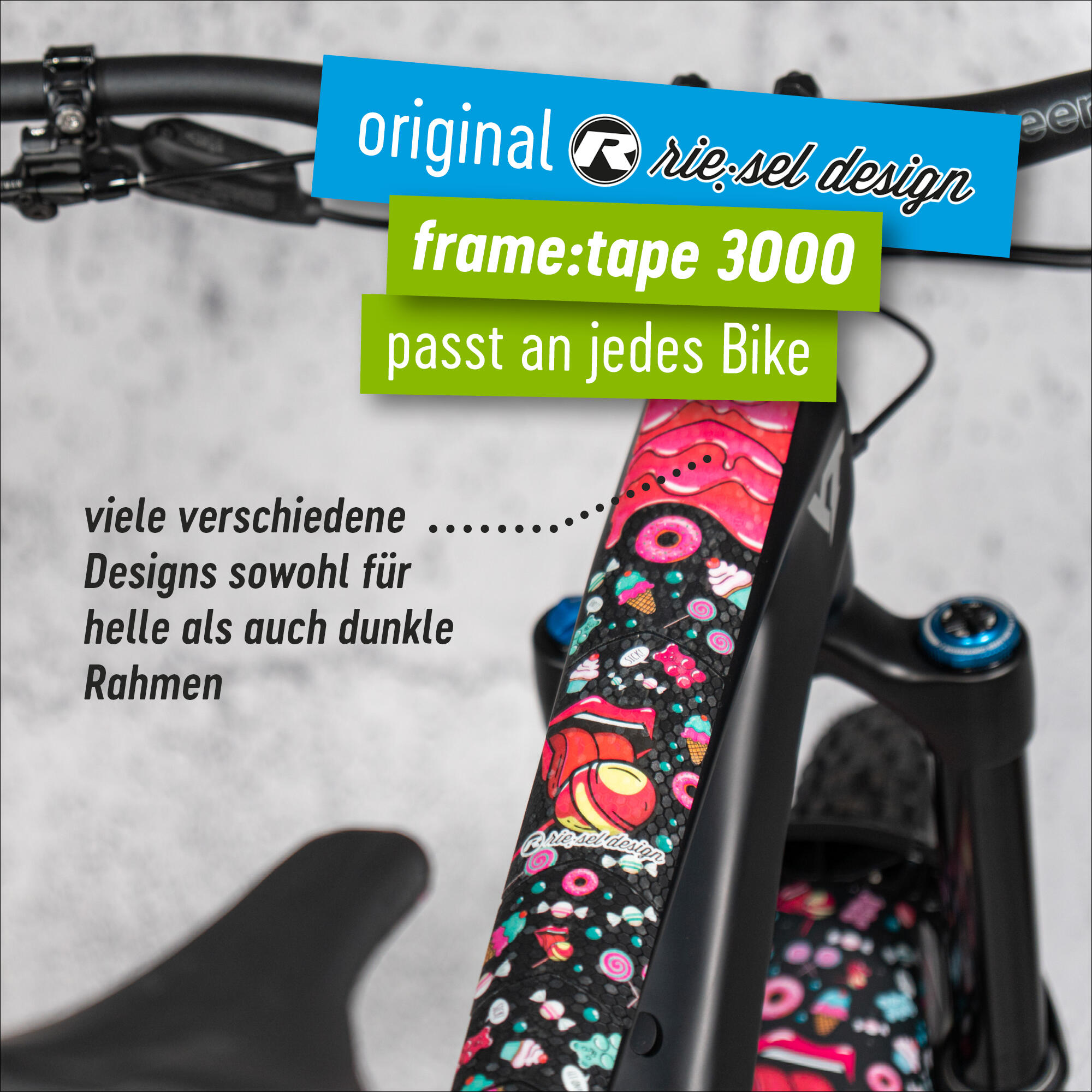 Aufkleber Schutzfolie Rahmenschutz MTB Transparent Matt 17-teilig 2/8