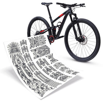 Aufkleber Schutzfolie Rahmenschutz MTB Transparent Matt 17-teilig dunkle Rahmen