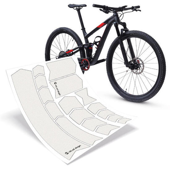 Aufkleber Schutzfolie Rahmenschutz MTB Transparent Matt 17-teilig