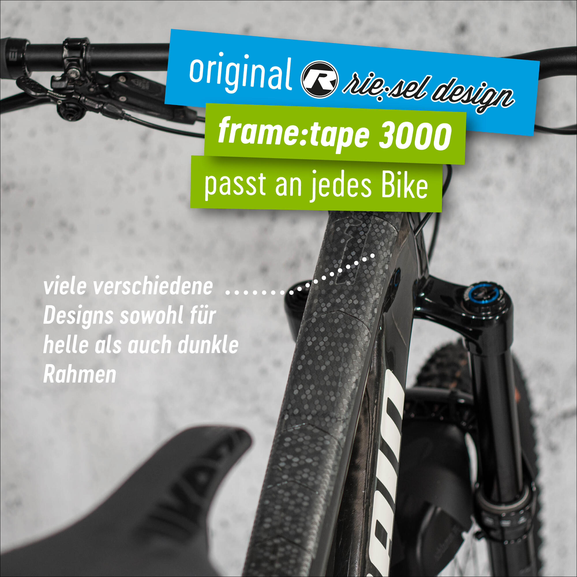 Aufkleber Schutzfolie Rahmenschutz MTB Transparent Matt 17-teilig 2/8