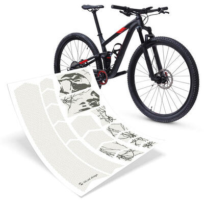 Aufkleber Schutzfolie Rahmenschutz MTB Transparent Matt 17-teilig