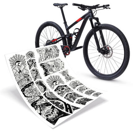 Aufkleber Schutzfolie Rahmenschutz MTB Transparent Matt 17-teilig