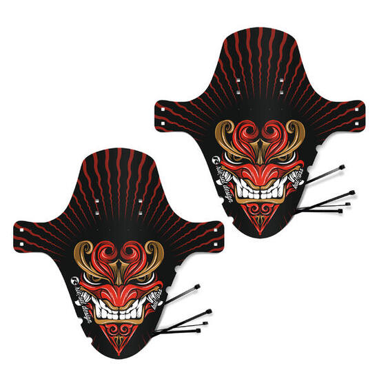 Riesel Design® MTB Mudguard Schutzblech Set vorn & hinten inkl. Kabelbinder
