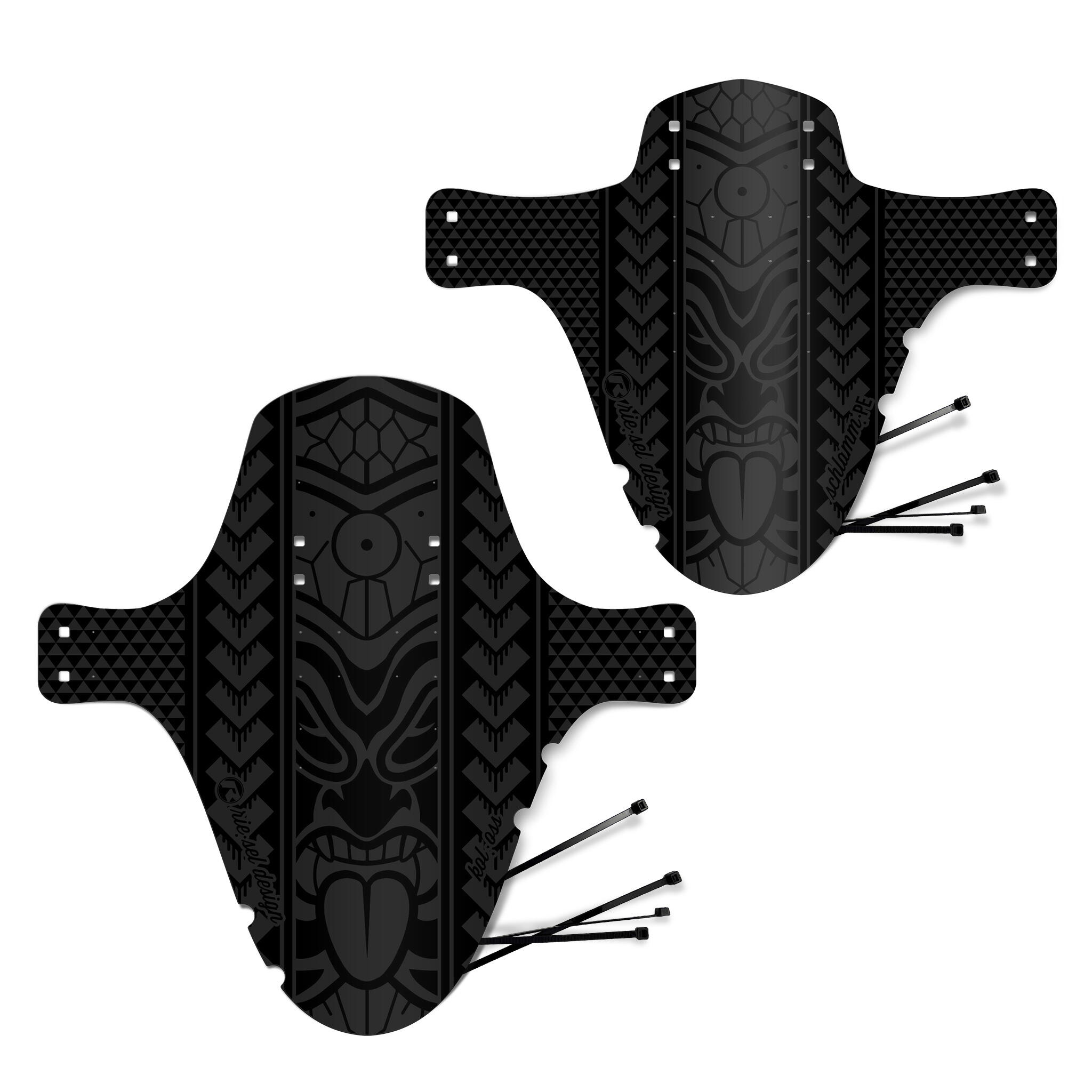 Riesel Design® MTB Mudguard Schutzblech Set vorn & hinten inkl. Kabelbinder 1/5