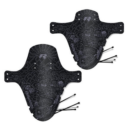 Riesel Design® MTB Mudguard Schutzblech Set vorn & hinten inkl. Kabelbinder