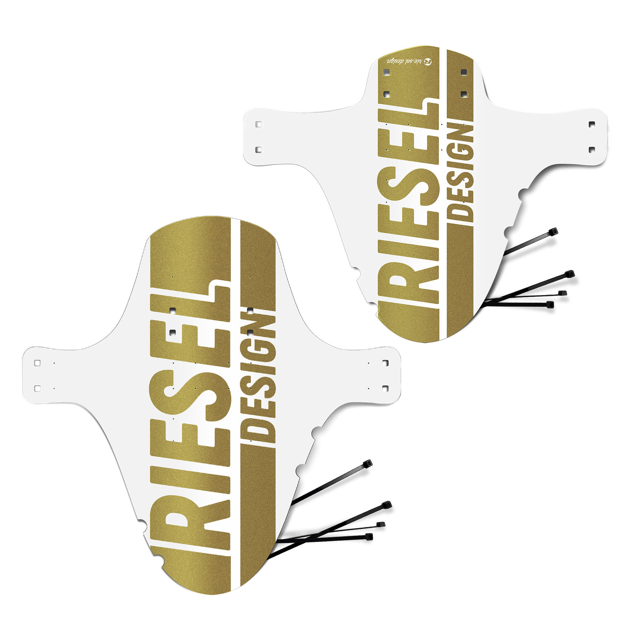 Riesel Design® MTB Mudguard Schutzblech Set vorn & hinten inkl. Kabelbinder 1/5