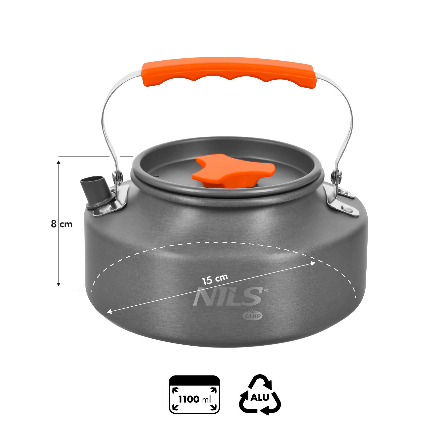 REISWATERKOKER MET DEKSEL 1,1 L NC17118 NILS CAMP 3/7