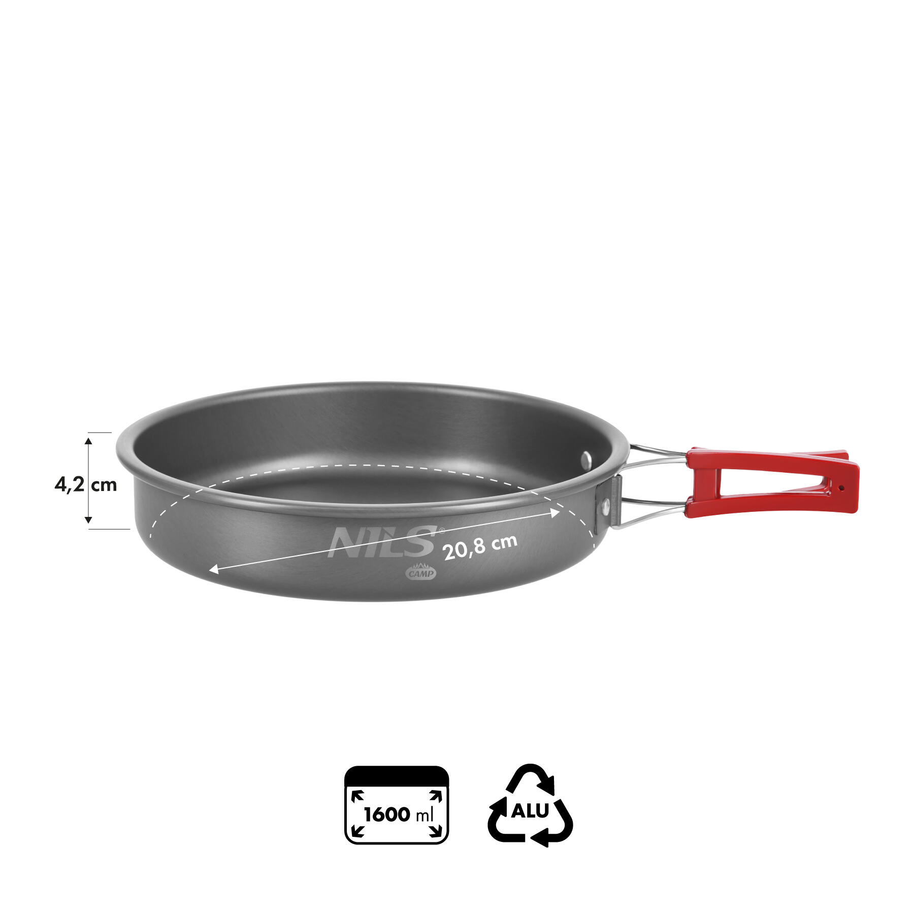 Opvouwbare toeristenkoekenpan 1,6 L NC17116 Nils Camp 3/7