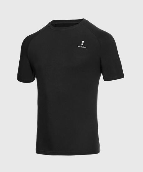 T-shirt de Tennis/Padel Organique Homme Noir