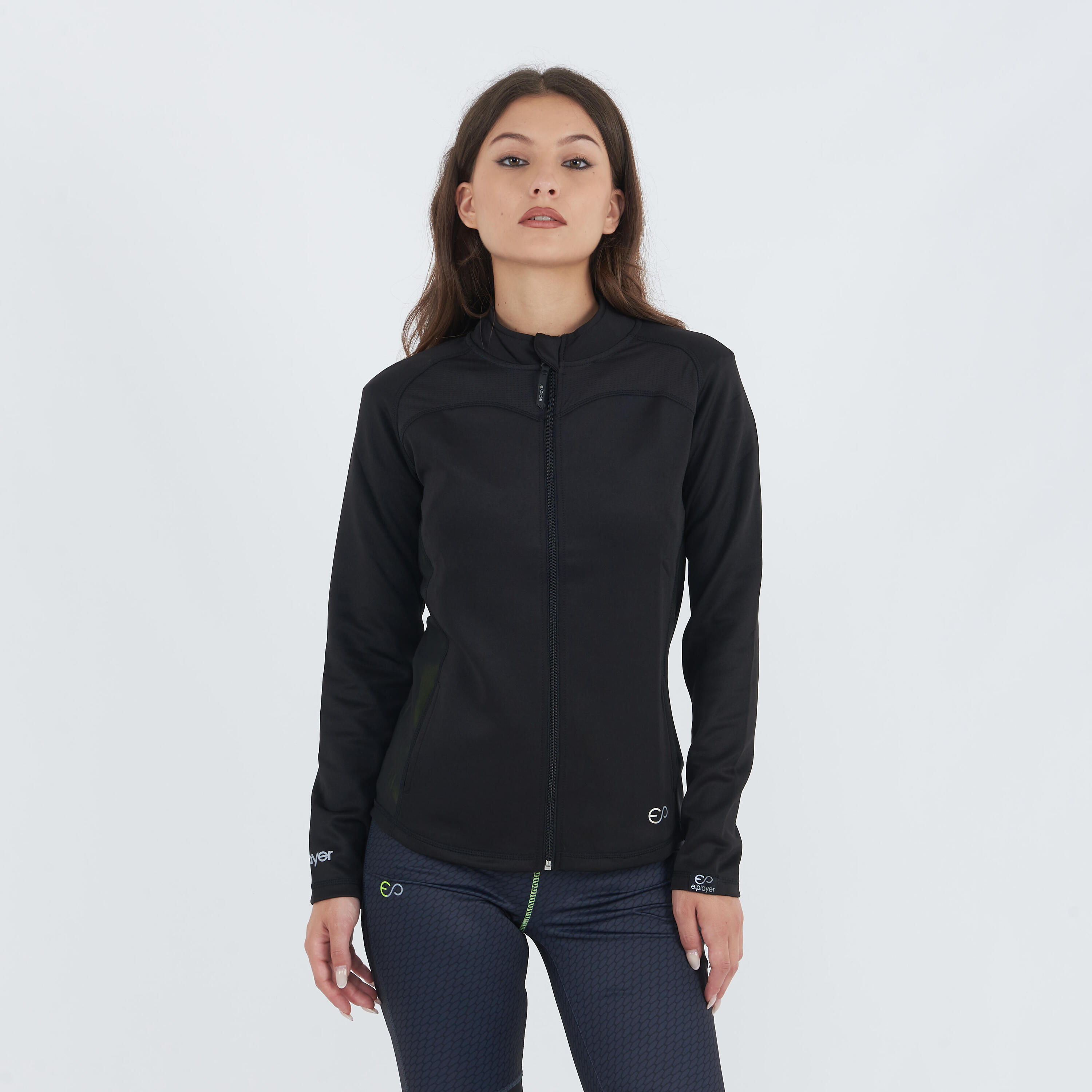 ELPLAYER Giacca da running con zip DALAYA nera