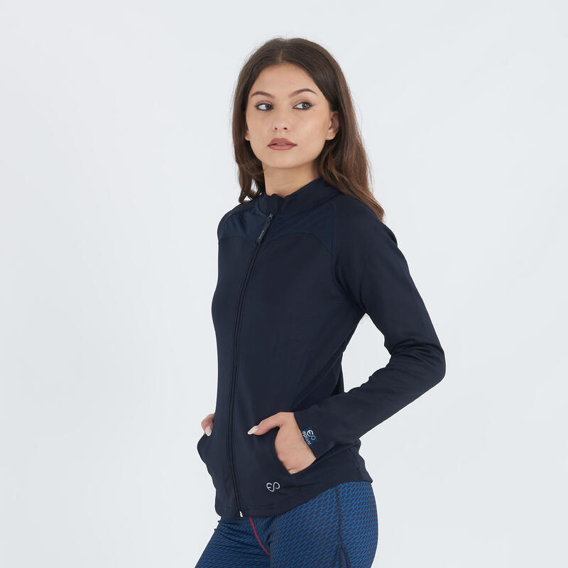 Bărbați Cursa Giacca Slim cu Zip Albastră Dalaya