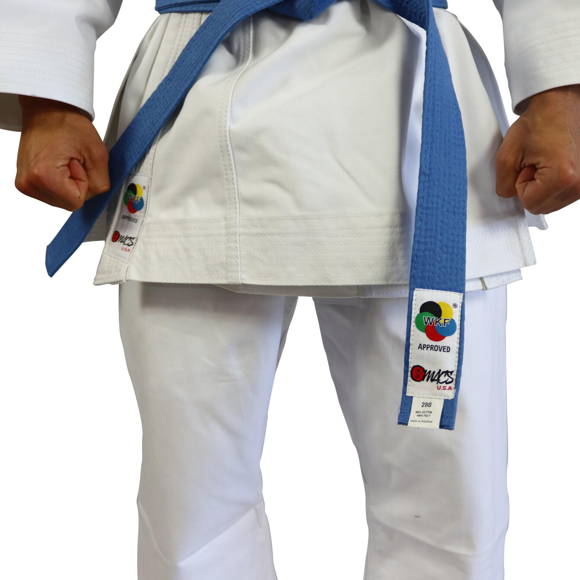Ceinture de Karaté WKF - Bleue - 300 cm 3/4