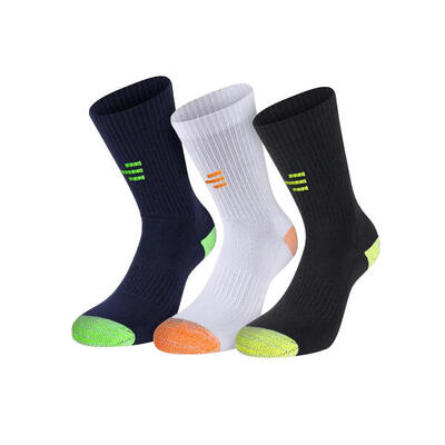 Set van 3 padelsokken in 3 verschillende kleuren voor de prijs van 2