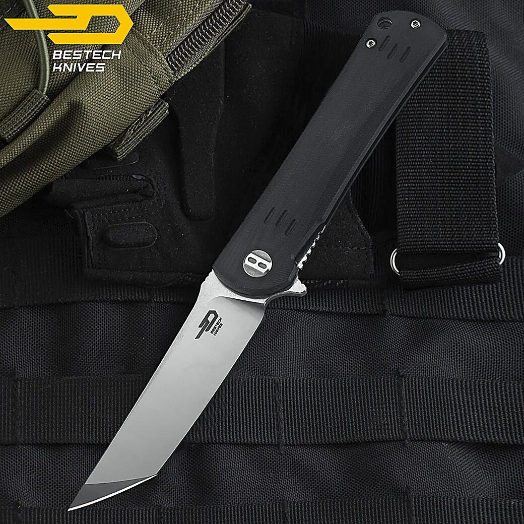 Bestech Couteau de Poche Kendo Noir G10 D2 6/6