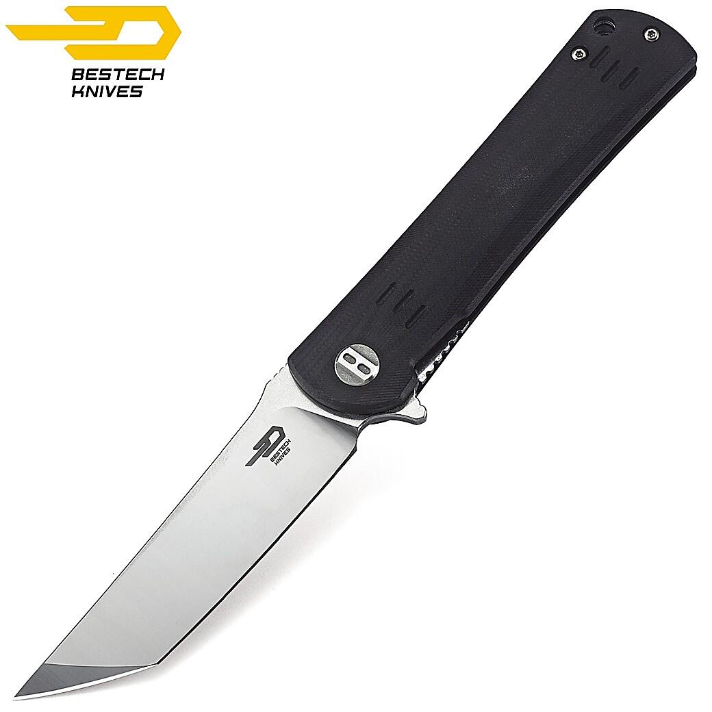 Bestech Knives - Bestech Couteau De Poche Kendo Noir G10 D2 - Aiguisoir - 9 Cm - Decathlon