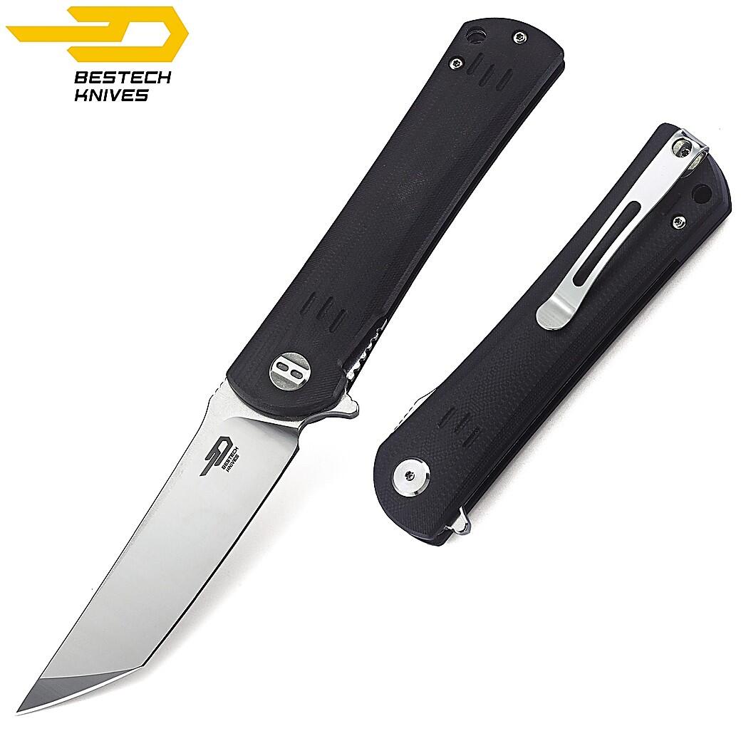 Bestech Couteau de Poche Kendo Noir G10 D2 5/6