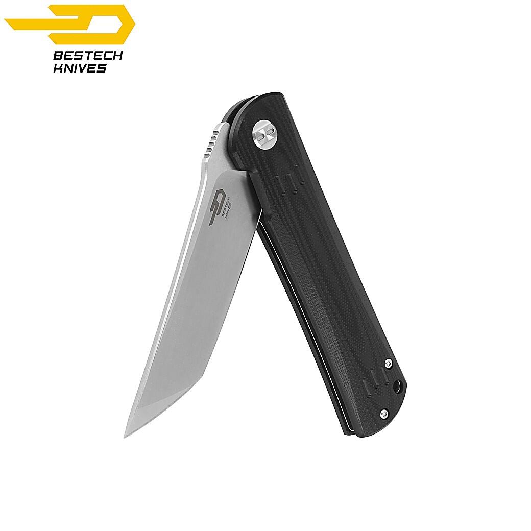 Bestech Couteau de Poche Kendo Noir G10 D2 3/6