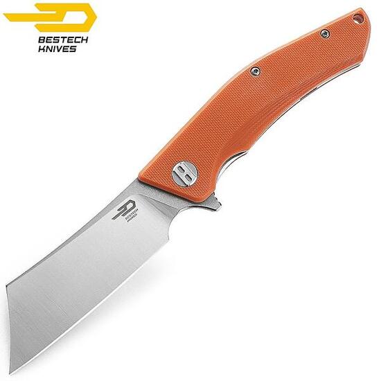 Bestech Couteau de Poche Cubis Orange G10 D2