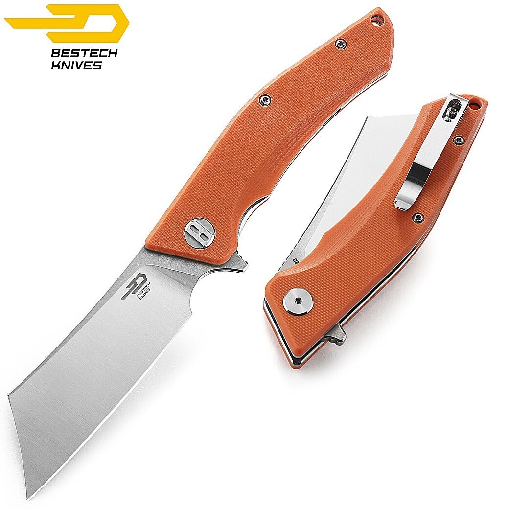 Bestech Couteau de Poche Cubis Orange G10 D2 4/7