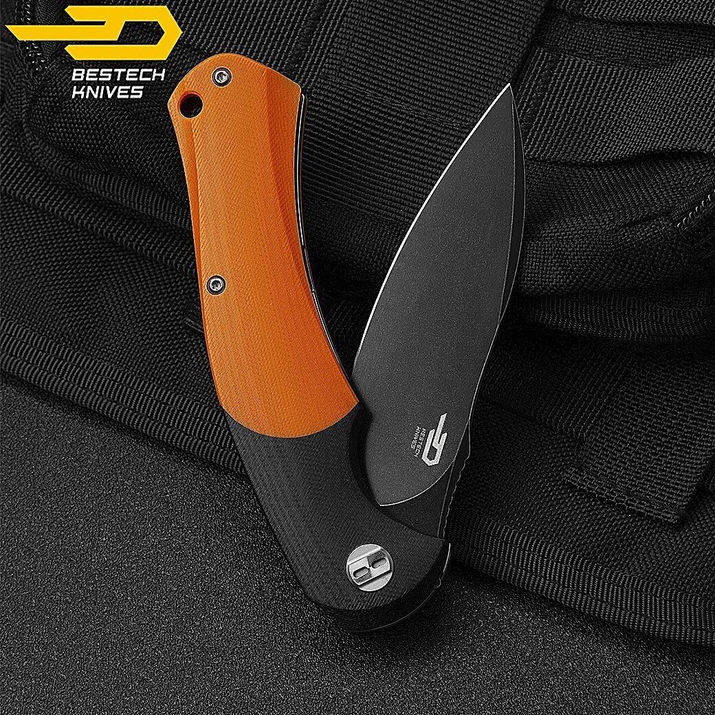 Bestech Mes Penguin Zwart Oranje G10 D2 5/7