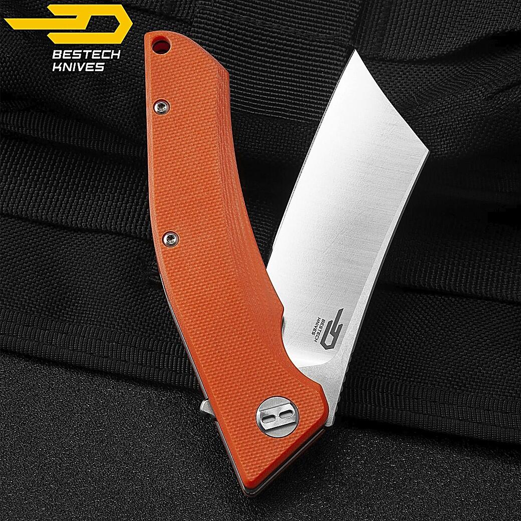 Bestech Couteau de Poche Cubis Orange G10 D2 5/7