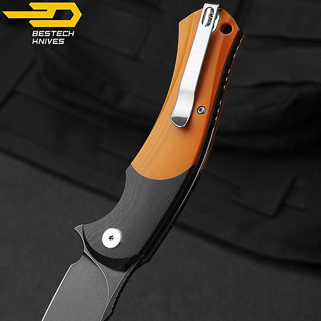 Bestech Mes Penguin Zwart Oranje G10 D2 7/7
