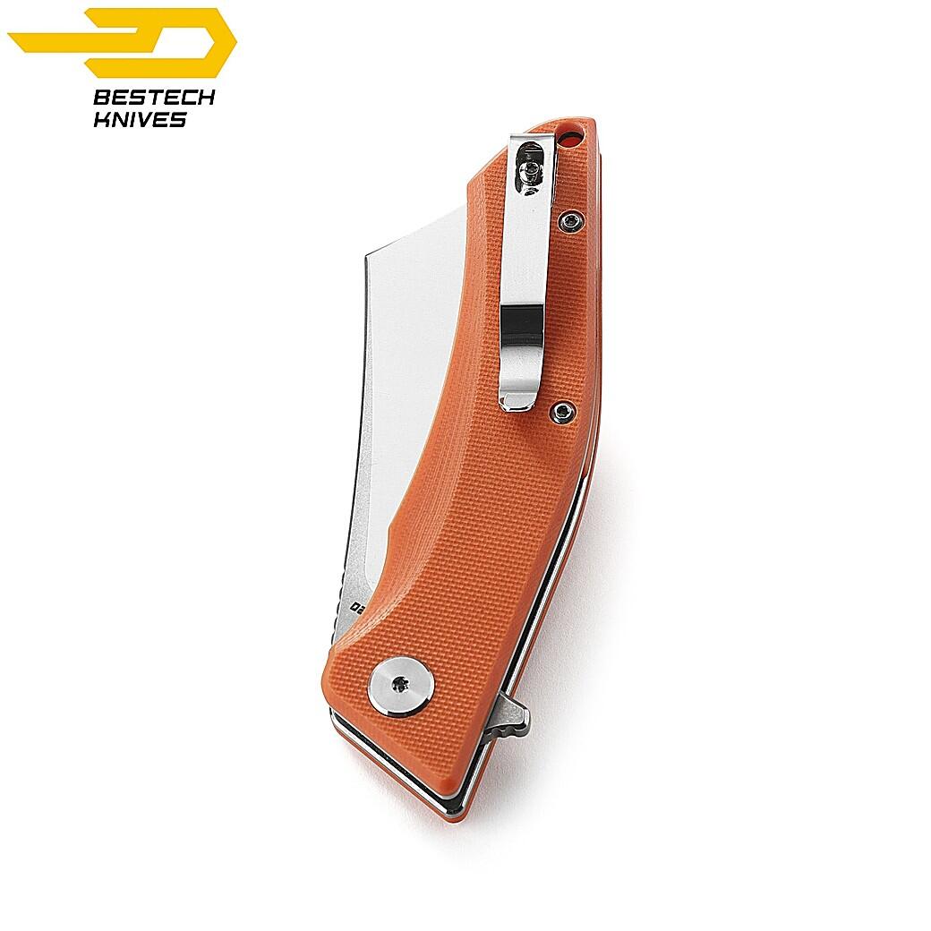 Bestech Couteau de Poche Cubis Orange G10 D2 2/7