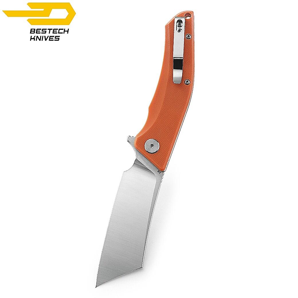 Bestech Couteau de Poche Cubis Orange G10 D2 3/7