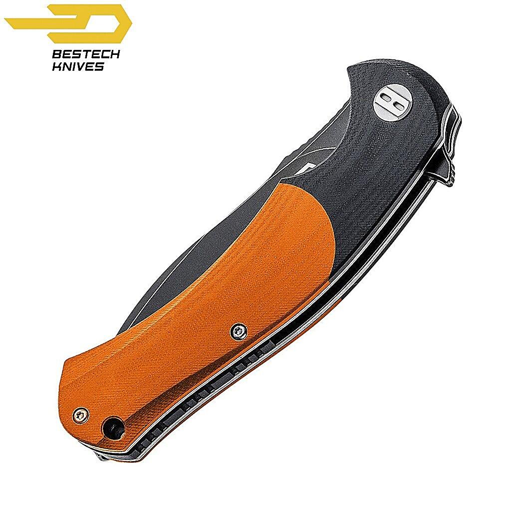 Bestech Mes Penguin Zwart Oranje G10 D2 3/7