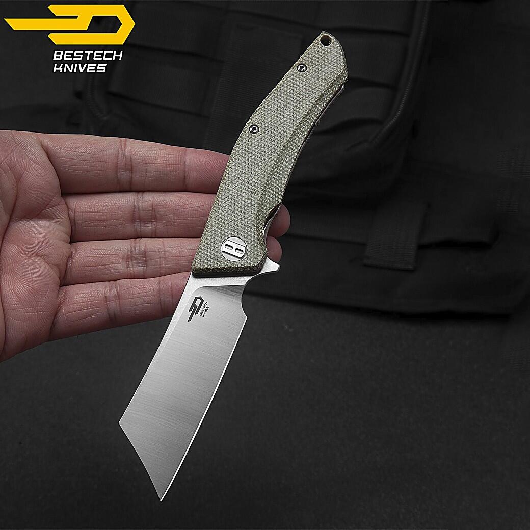 Bestech Navalha Cubis Bege Micarta D2 6/7