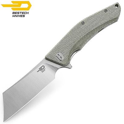 Bestech Couteau de Poche Cubis Beige Micarta D2