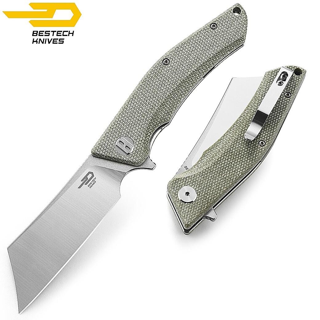 Bestech Navalha Cubis Bege Micarta D2 4/7