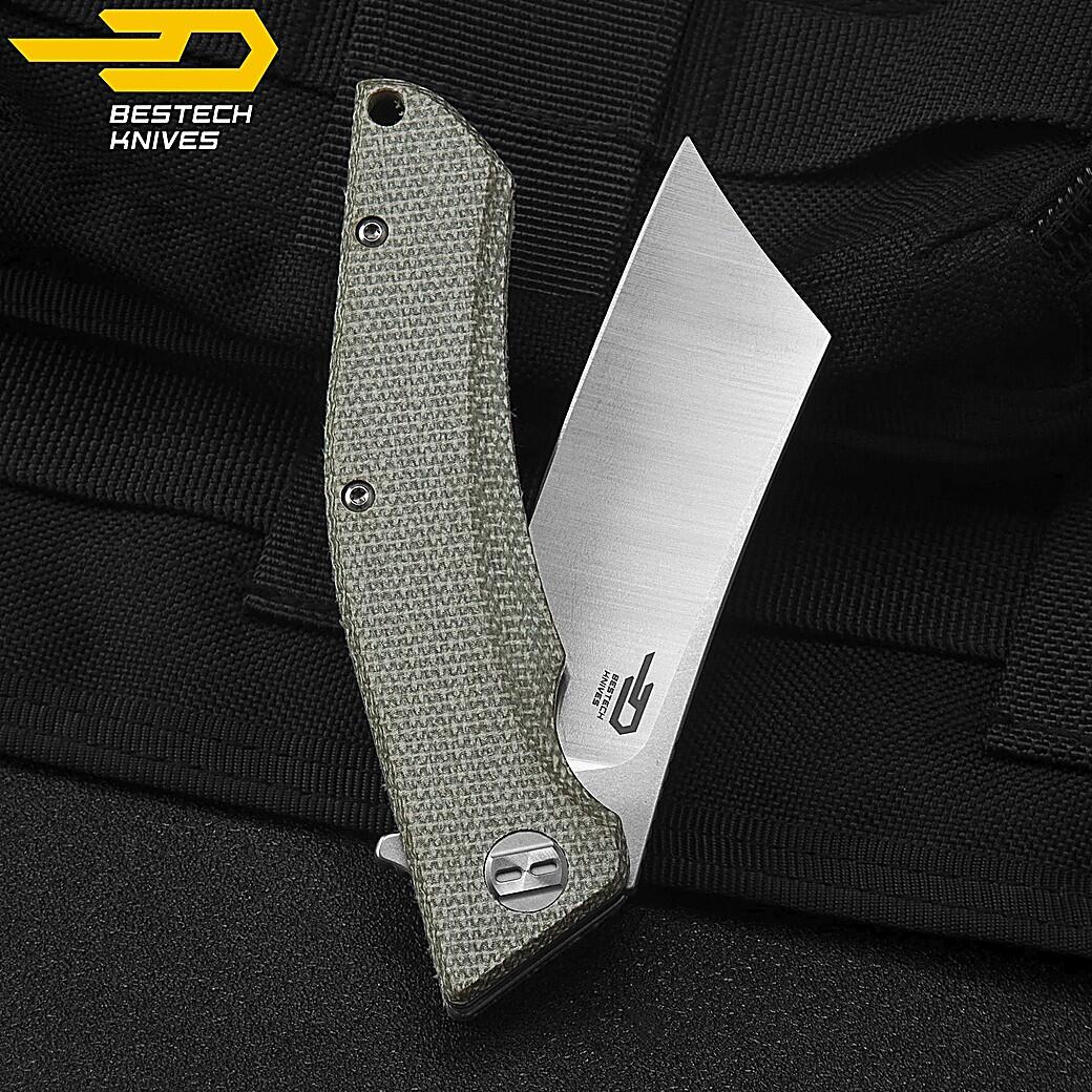 Bestech Navalha Cubis Bege Micarta D2 5/7