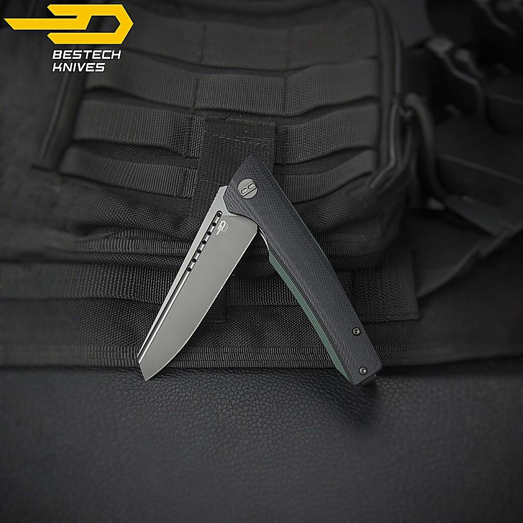 Bestech Navalha Slyther Preto Verde G10 14C28N 5/7