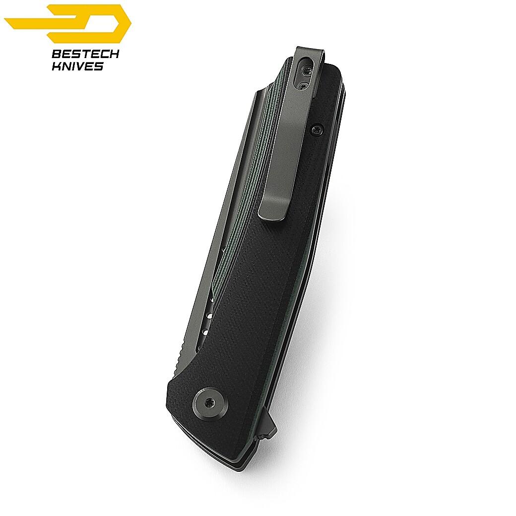 Bestech Navalha Slyther Preto Verde G10 14C28N 2/7
