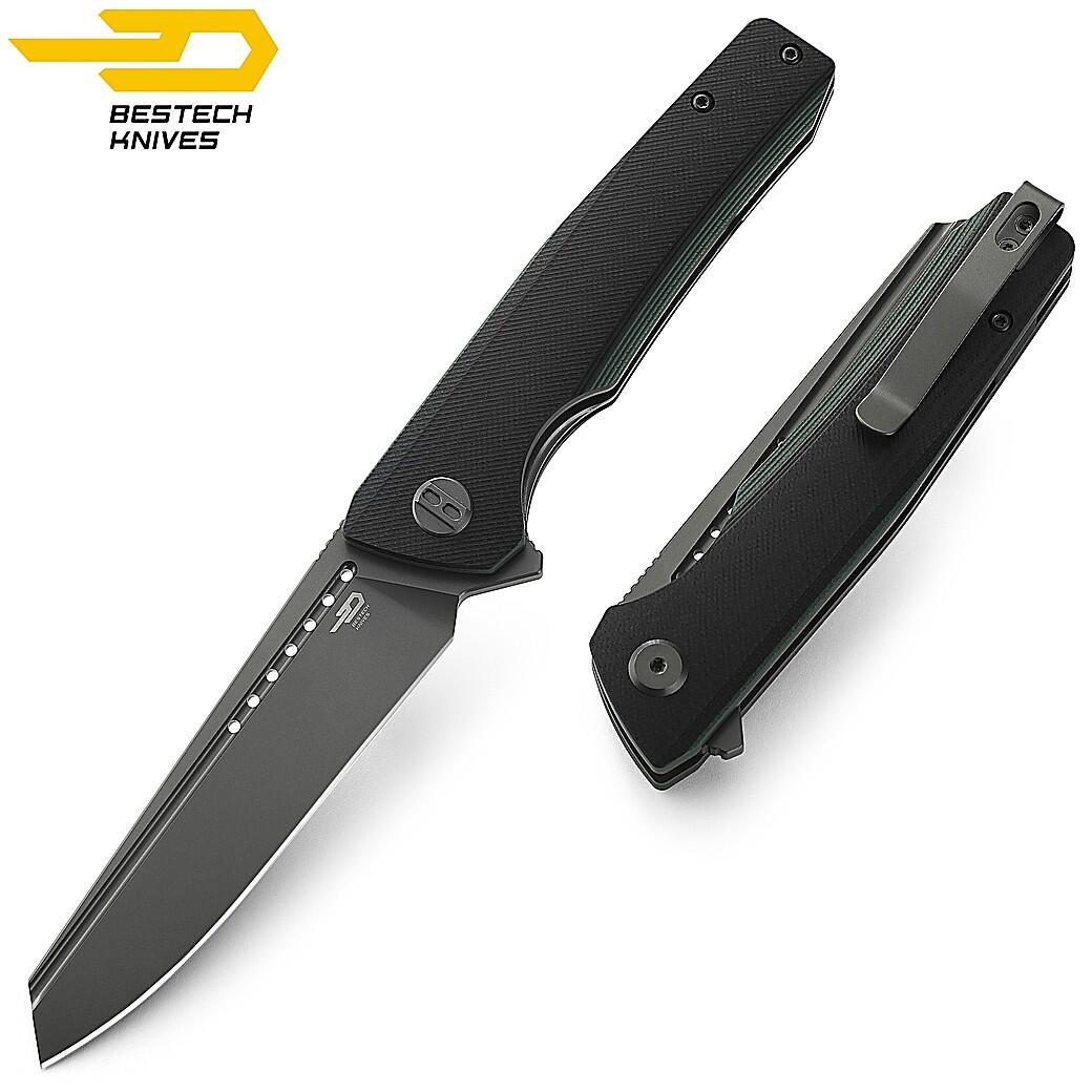 Bestech Navalha Slyther Preto Verde G10 14C28N 3/7