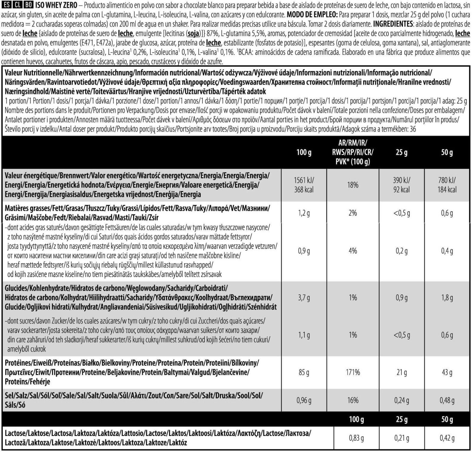 ISO Whey Zero - 908g Chocolat Blanc de Biotech USA 3/4