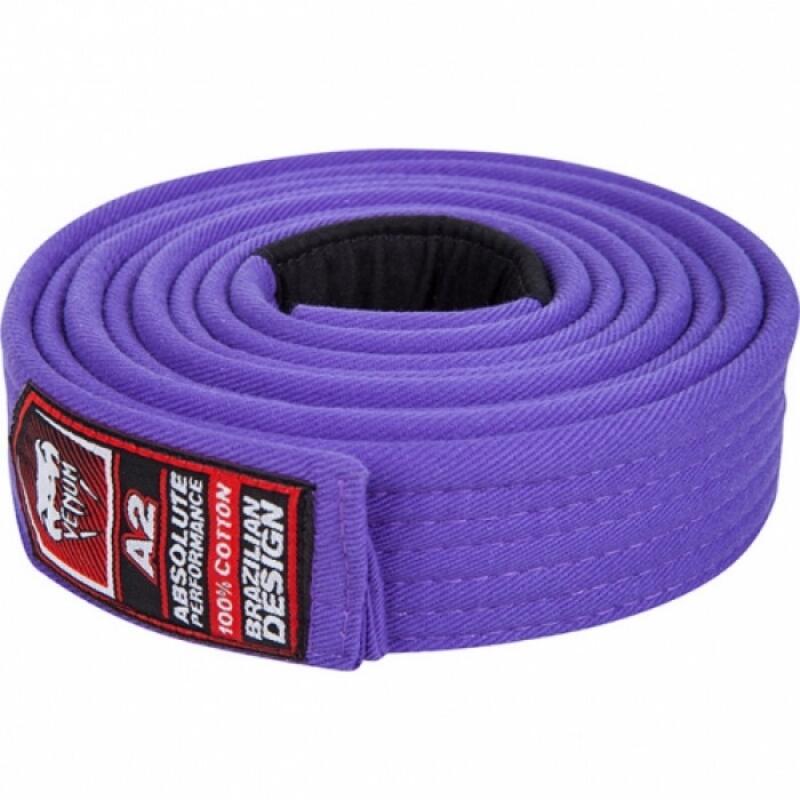 Ceinture Venum BJJ A3 100% coton violette - Ceinture kimono Jiu-Jitsu 1/4
