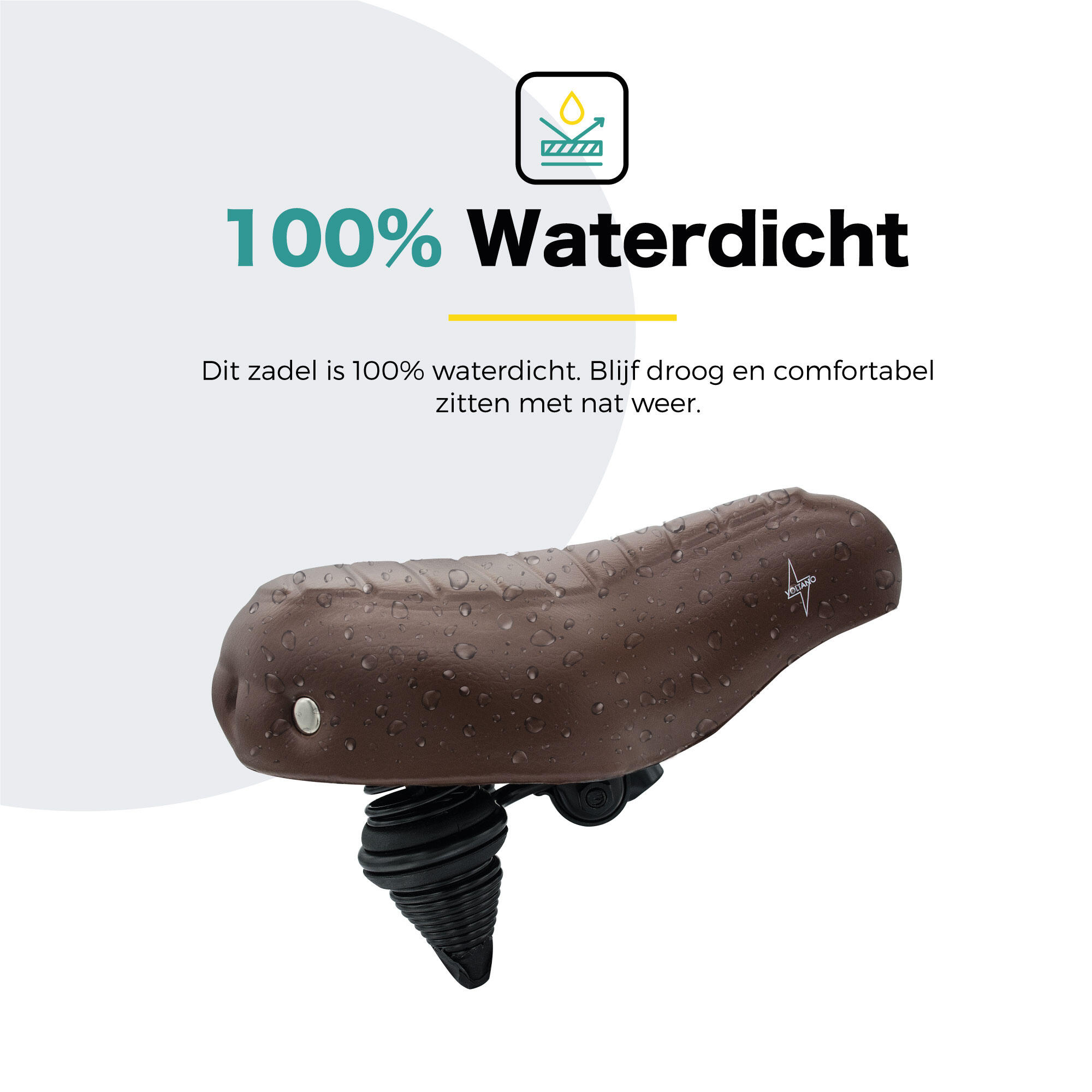 Voltano Drifter Fietszadel Wave 2.0 - Bruin 3/7
