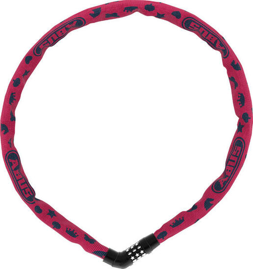 ABUS 4804C 75 Kettenschloss in Pink – 75 cm für Fahrradsicherheit