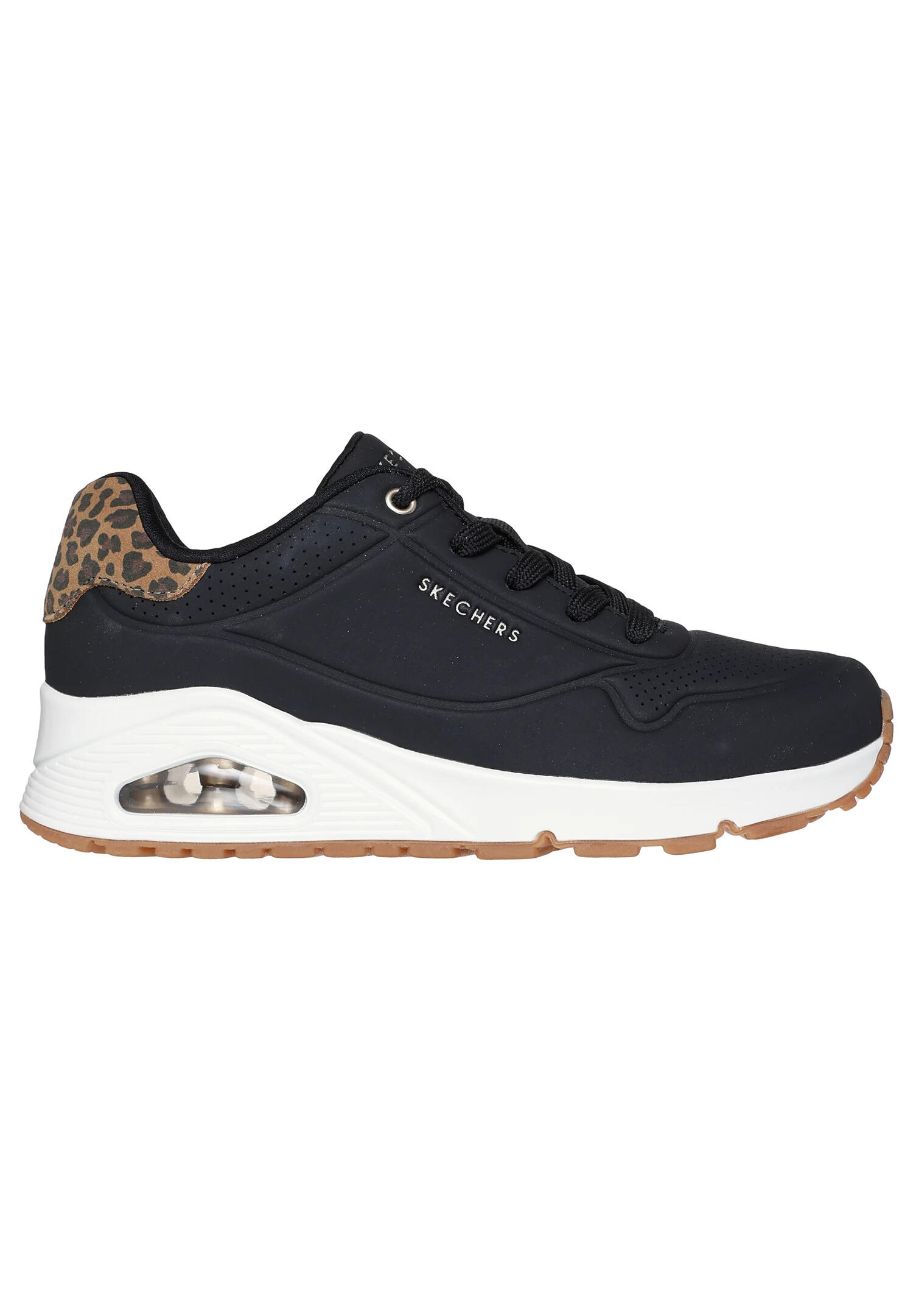 Ténis Skechers Modelo Uno Jungle Nite Cor Preto 7/7