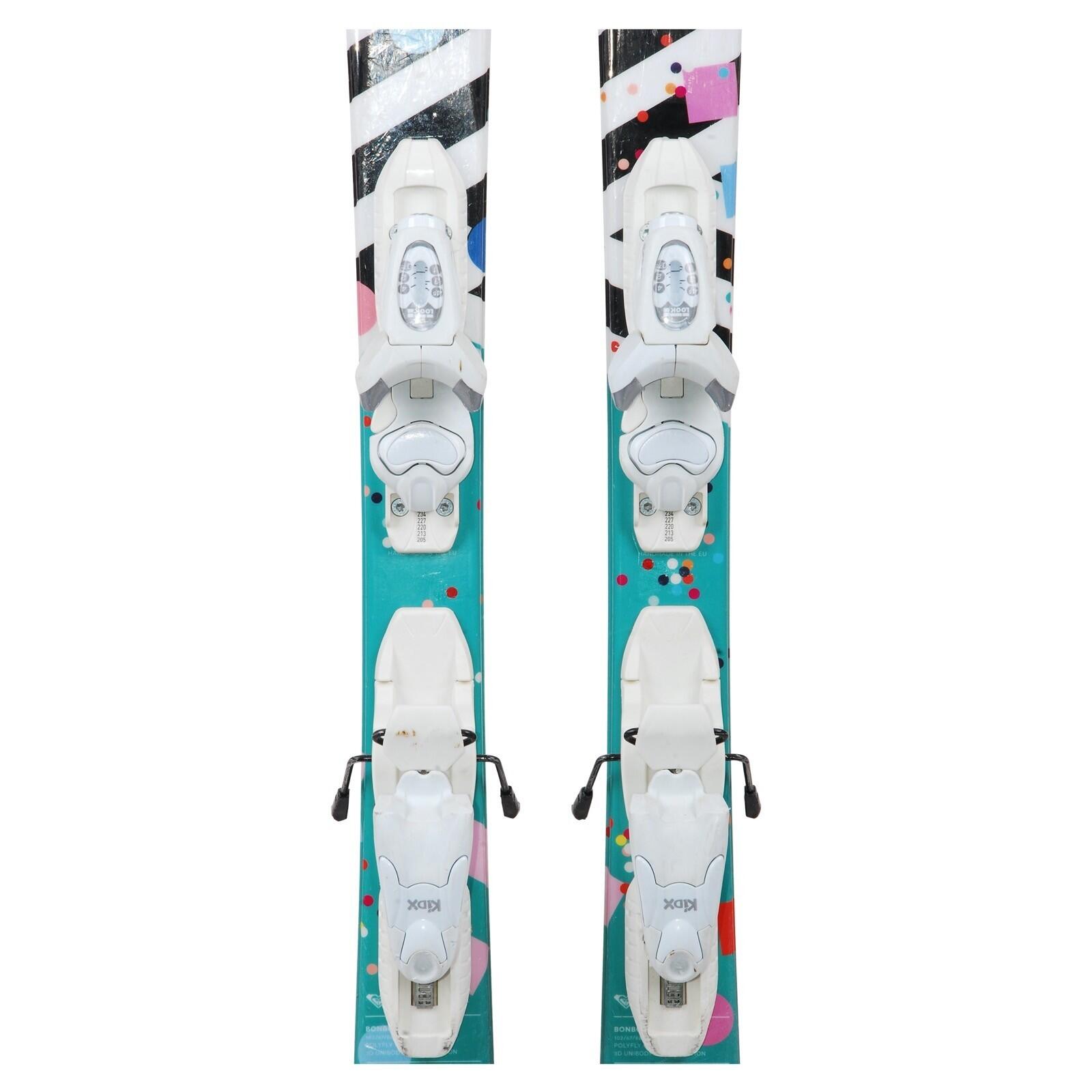 RECONDITIONNE - Ski Junior Roxy Bonbon + Fixations 3/4