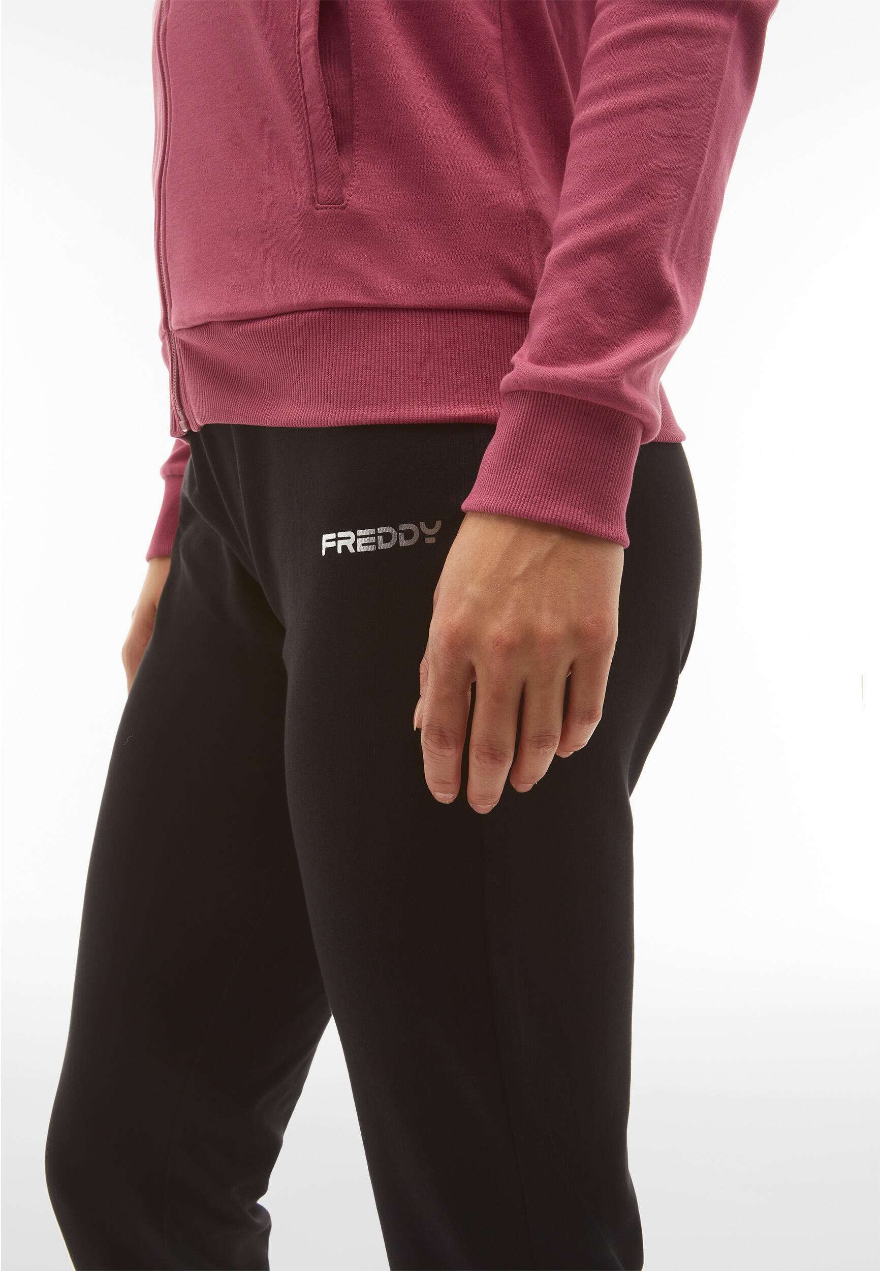 Tuta sportiva in interlock con felpa cappuccio e zip 5/5