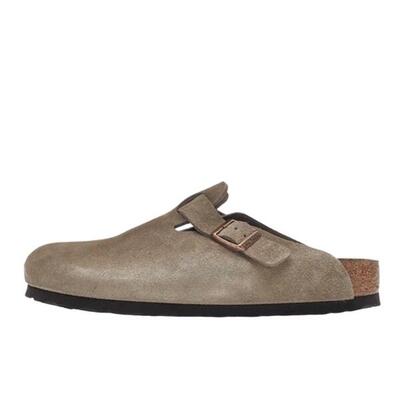 Schoenen boston soft footbed suede taupe