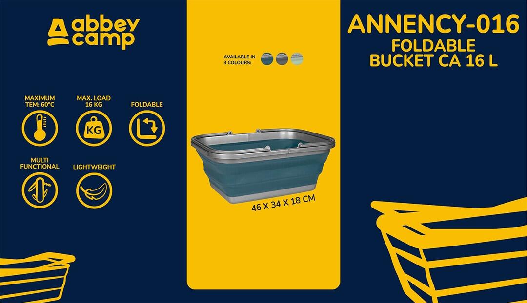 Bacinella pieghevole per piatti 16 litri - Blu 7/7